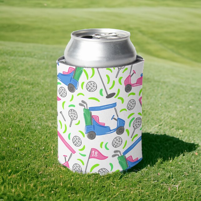 Rafraîchisseur Pour Canette Golf rose bleu (Créateur téléchargé)