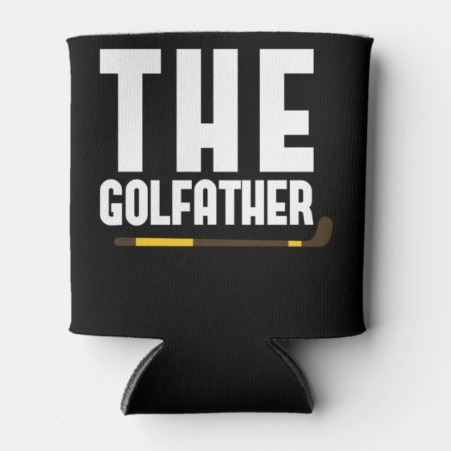 Rafraîchisseur Pour Canette Golfather Funny Golf Lover Papa Cadeau Golfeur (Devant)