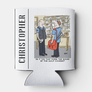 Rafraîchisseur Pour Canette Golfer Postman aime le dessin sur le golf