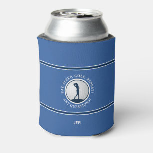 Rafraîchisseur Pour Canette Golfeuse Moderne Monogramme Personnalisé Bleu