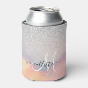 Rafraîchisseur Pour Canette Gradient holographique de Silver Glitter