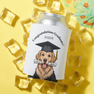 Rafraîchisseur Pour Canette Graduation personnalisée mignon Golden Retriever C