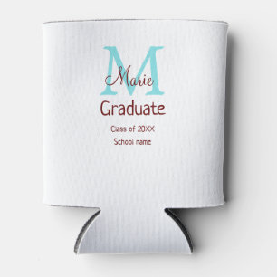 Rafraîchisseur Pour Canette Gradué ajouter nom monogramme vert rose simple min
