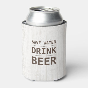 Rafraîchisseur Pour Canette Grain de bois Économisez de l'eau Boire Bière Nom