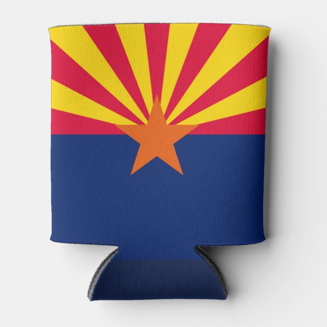 Rafraîchisseur Pour Canette Graphique Drapeau dynamique de l'état de l'Arizona (Devant)