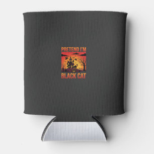 Rafraîchisseur Pour Canette Graphisme Maison Hantée Chat Noir Halloween