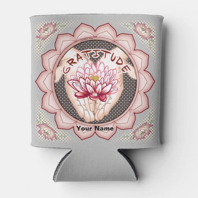 Rafraîchisseur Pour Canette Gratitude Lotus Can Cooler (Devant)