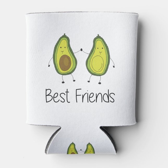 Rafraîchisseur Pour Canette Green Avocado Cartoon Friendship Image Friend Art (Devant)