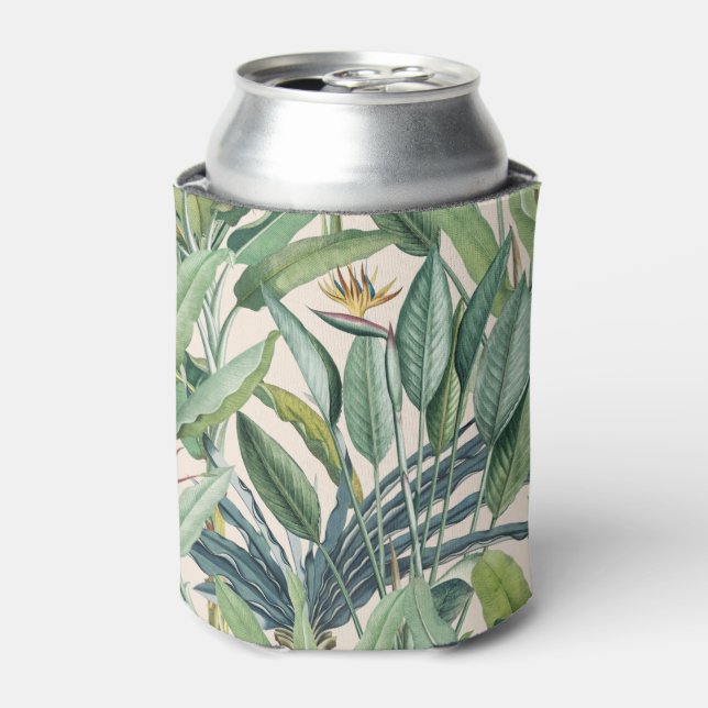 Rafraîchisseur Pour Canette Green Tropical Jungle Banana Tree Strelitzia (Can devant)