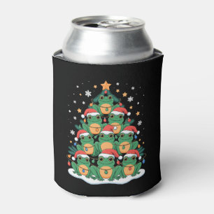 Rafraîchisseur Pour Canette Grenouille de Noël Arbre Chapeau de Père Noël Lumi