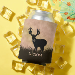 Rafraîchisseur Pour Canette Groom Deer Stag Silhouette Paysage Chasse Can C