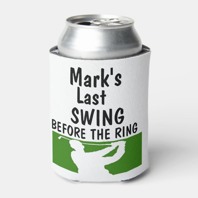 Rafraîchisseur Pour Canette Groomsman Golf Bachelor Party Custom Golfer (Can devant)