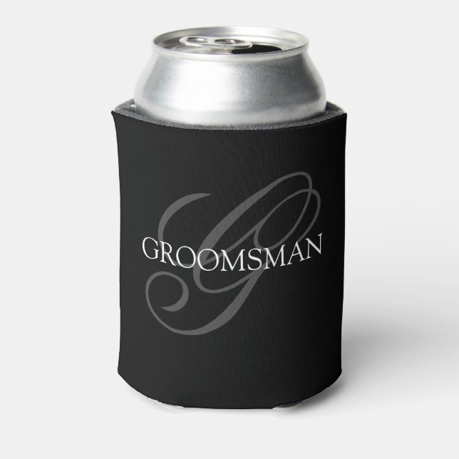 Rafraîchisseur Pour Canette Groomsman Mariage Monogramme (Can Dos)