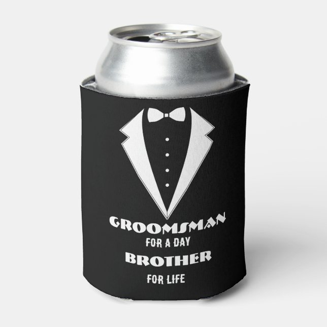 Rafraîchisseur Pour Canette Groomsmen Proposition Verre, toiletteur pour une j (Can devant)
