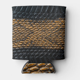 Rafraîchisseur Pour Canette Gros plan texture de peau de serpent noir