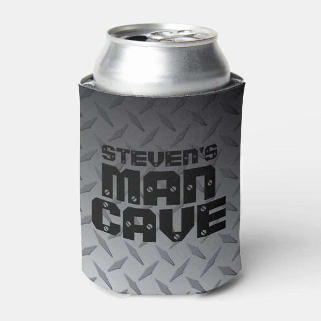 Rafraîchisseur Pour Canette Grotte homme en tôle diamant sur mesure en acier (Can devant)