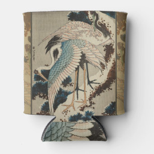 Rafraîchisseur Pour Canette Grues sur un pin couvert de neige Hokusai