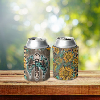 Rafraîchisseur Pour Canette Guardian Angel Western Wings Sunflower sublimation