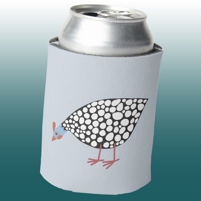 Rafraîchisseur Pour Canette Guinée Hen (Guineafowl fun blue can cooler)