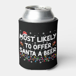 Rafraîchisseur Pour Canette Guirlande de Noël pour offrir une bière au Père No