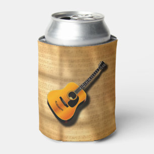 Rafraîchisseur Pour Canette Guitare vintage acoustique avec le nom de coutume