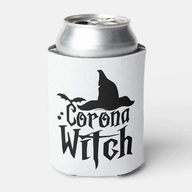 Rafraîchisseur Pour Canette Halloween Corona Witch, Halloween drôle, (Can devant)