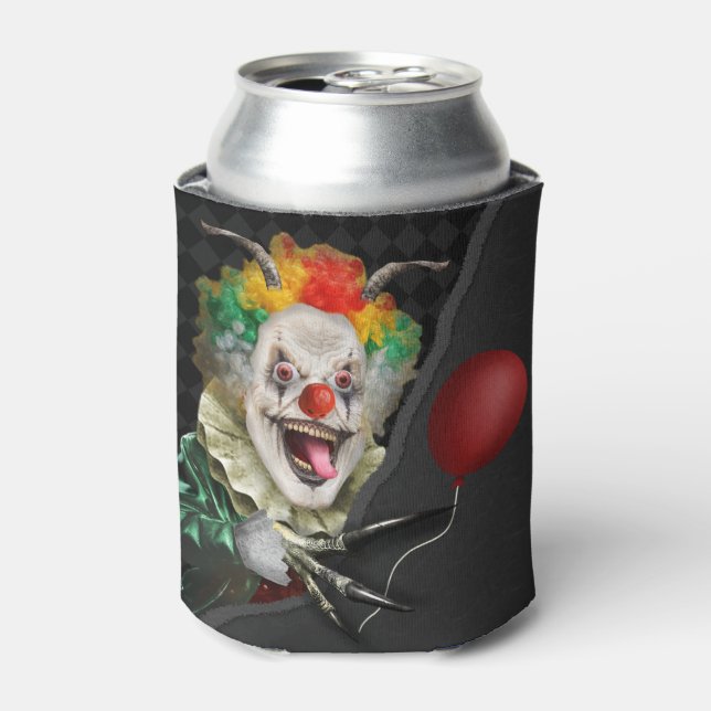 Rafraîchisseur Pour Canette Halloween Déplaisant Clown Scary Circus Monogramme (Can devant)