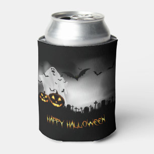 Rafraîchisseur Pour Canette Halloween Jack-o-lanternes et chauves-souris fantô