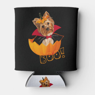 Rafraîchisseur Pour Canette Halloween joli Yorkshire terrier chien citrouille