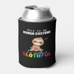 Rafraîchisseur Pour Canette Halloween Slothful Design, voici mon costum humain