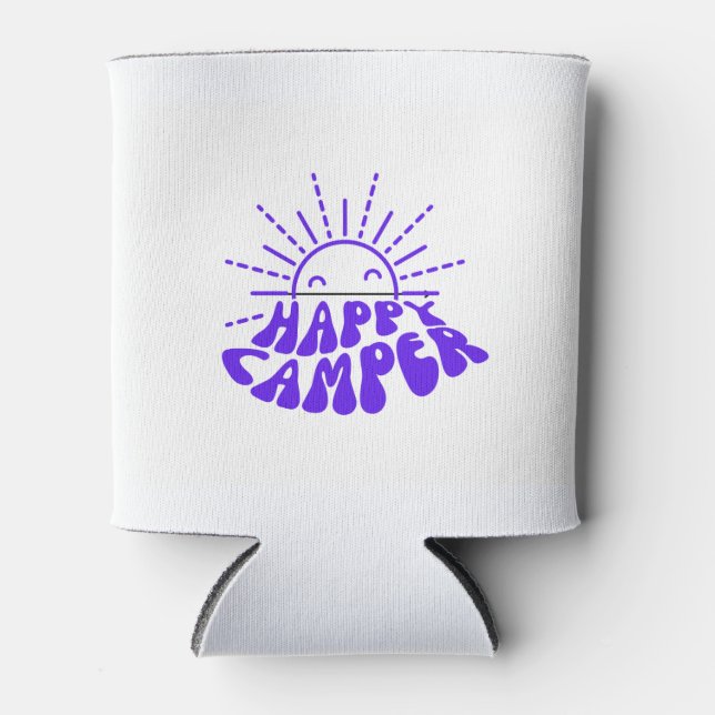 Rafraîchisseur Pour Canette Happy Camper sur un (Devant)