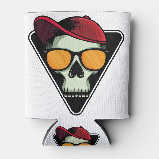 Rafraîchisseur Pour Canette Happy halloween skull (Devant)