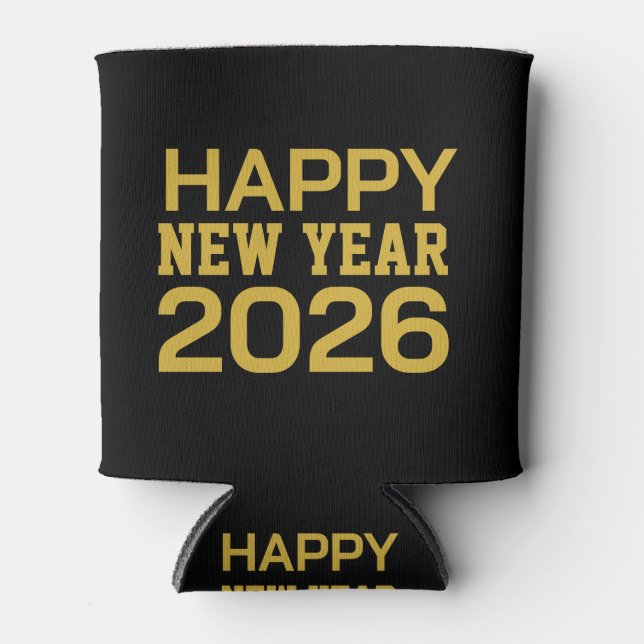 Rafraîchisseur Pour Canette Happy New Year 2026 T-Shirt (Devant)