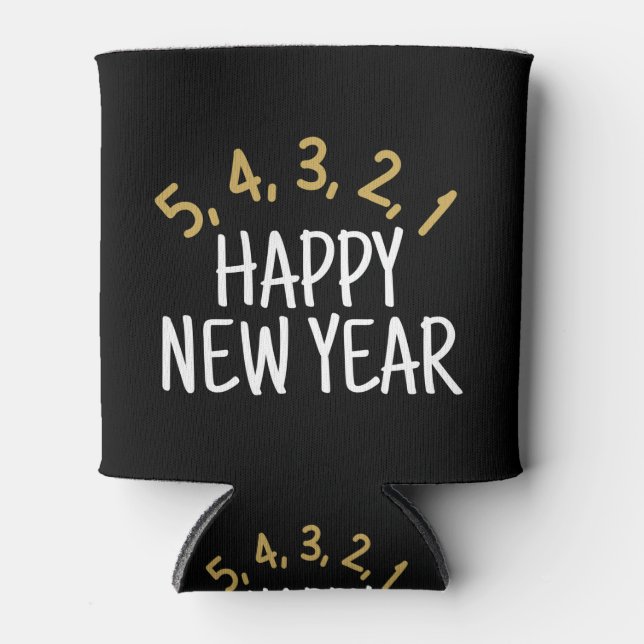Rafraîchisseur Pour Canette Happy New Year Funny (Devant)