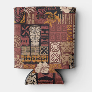 Rafraîchisseur Pour Canette Hawaiian Tribal : Vintage Fabric Patchwork
