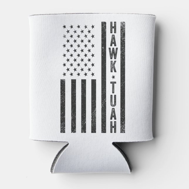 Rafraîchisseur Pour Canette Hawk Tuah crache sur ce thang drôle 4 juillet (Devant)