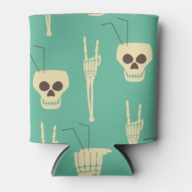 Rafraîchisseur Pour Canette Hell Party : Skeleton Halloween Design (Devant)