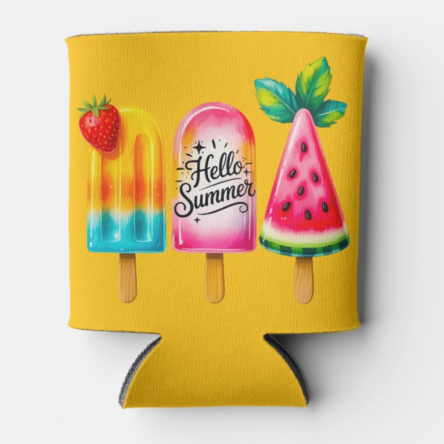 Rafraîchisseur Pour Canette Hello Summer  (Devant)