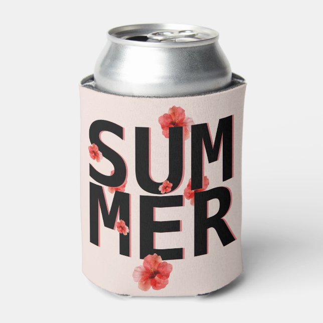 Rafraîchisseur Pour Canette Hibiscus d'été tropical (Can devant)