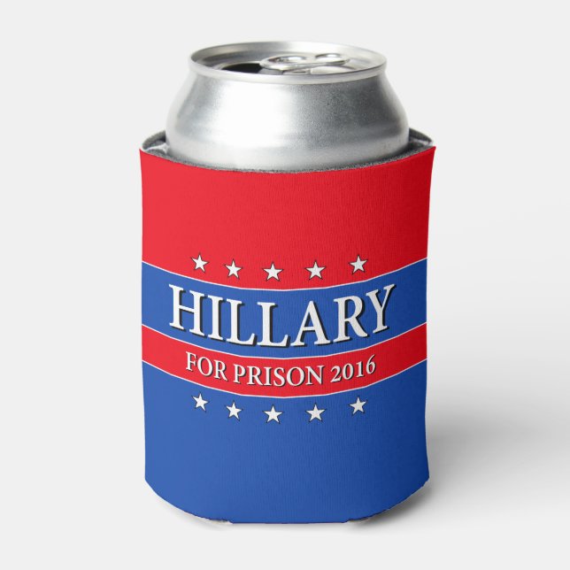 RAFRAÎCHISSEUR  POUR CANETTE "HILLARY FOR PRISON 2016" (Can devant)