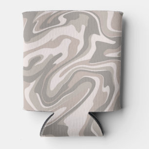 Rafraîchisseur Pour Canette Hippie les années 70 Gris Marbre Liquide Swirl Boh