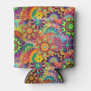Rafraîchisseur Pour Canette Hippie Super Techno Psychedelic Thunder_Cove