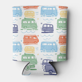 Rafraîchisseur Pour Canette Hippie Van : Coloré les années 70 Motif