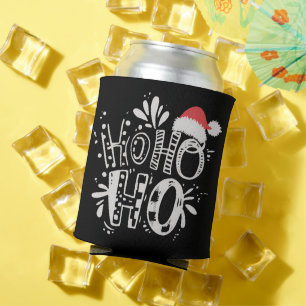 Rafraîchisseur Pour Canette HO HO HO Noël Famille Chapeau de Père Noël Fête 