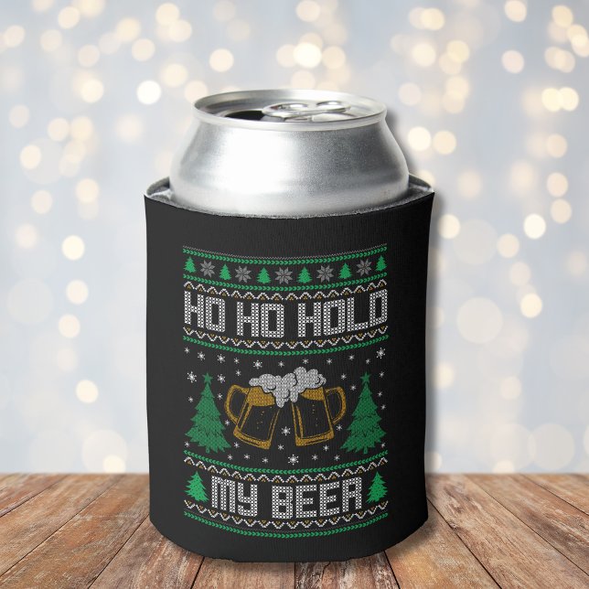 Rafraîchisseur Pour Canette Ho Ho Hold My Beer Funny Christmas  (Créateur téléchargé)