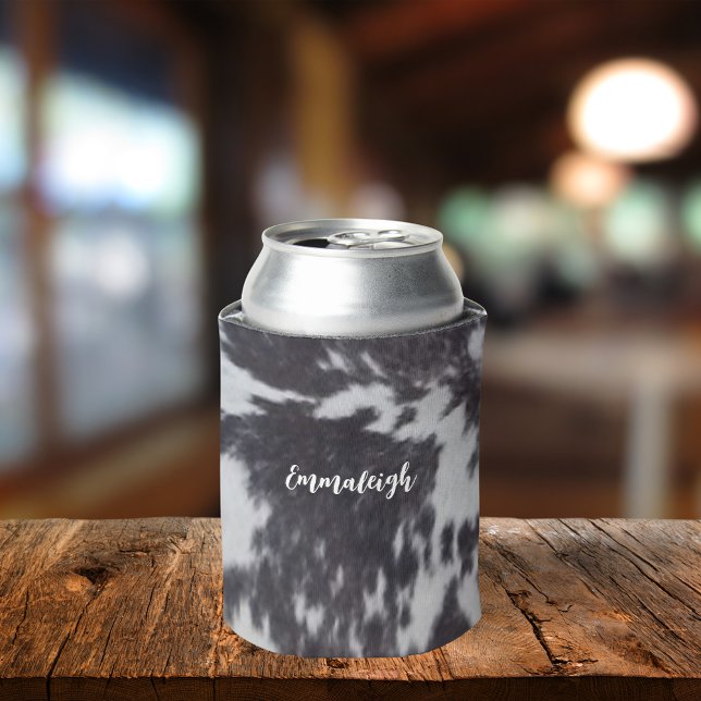 Rafraîchisseur Pour Canette Holstein Vache Faux Cuir Revêtement naturel (Créateur téléchargé)