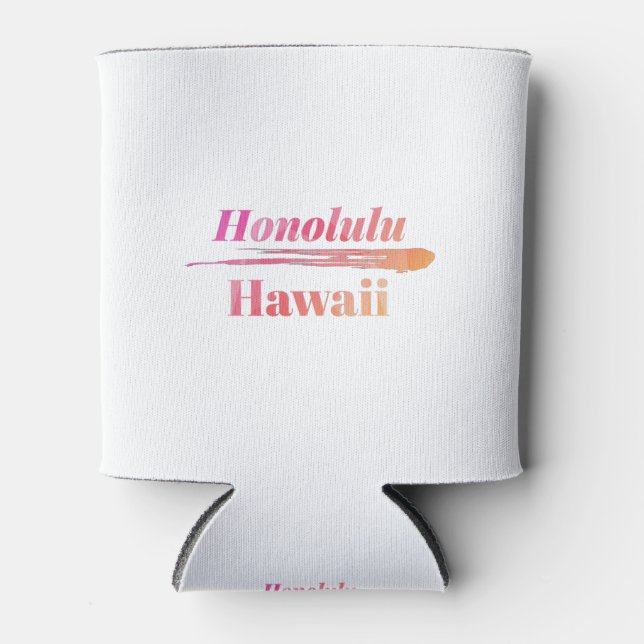 Rafraîchisseur Pour Canette Honolulu Hawaii Low Poly (Devant)