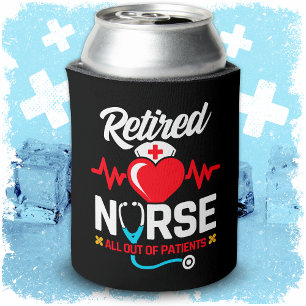 Rafraîchisseur Pour Canette Hors des patients retraités Funny Nurse Retraite
