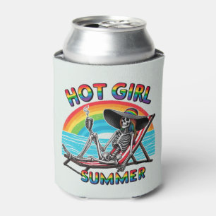 Rafraîchisseur Pour Canette Hot Girl Summer Skeleton Retro Beach Design