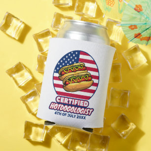 Rafraîchisseur Pour Canette Hotdogologue certifié American Flag Hot Dog